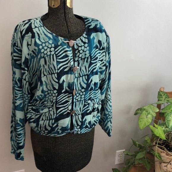 Reversible Batik Indonesian Jacket NEW Size Small Cruisewear - Picture 6 of 13